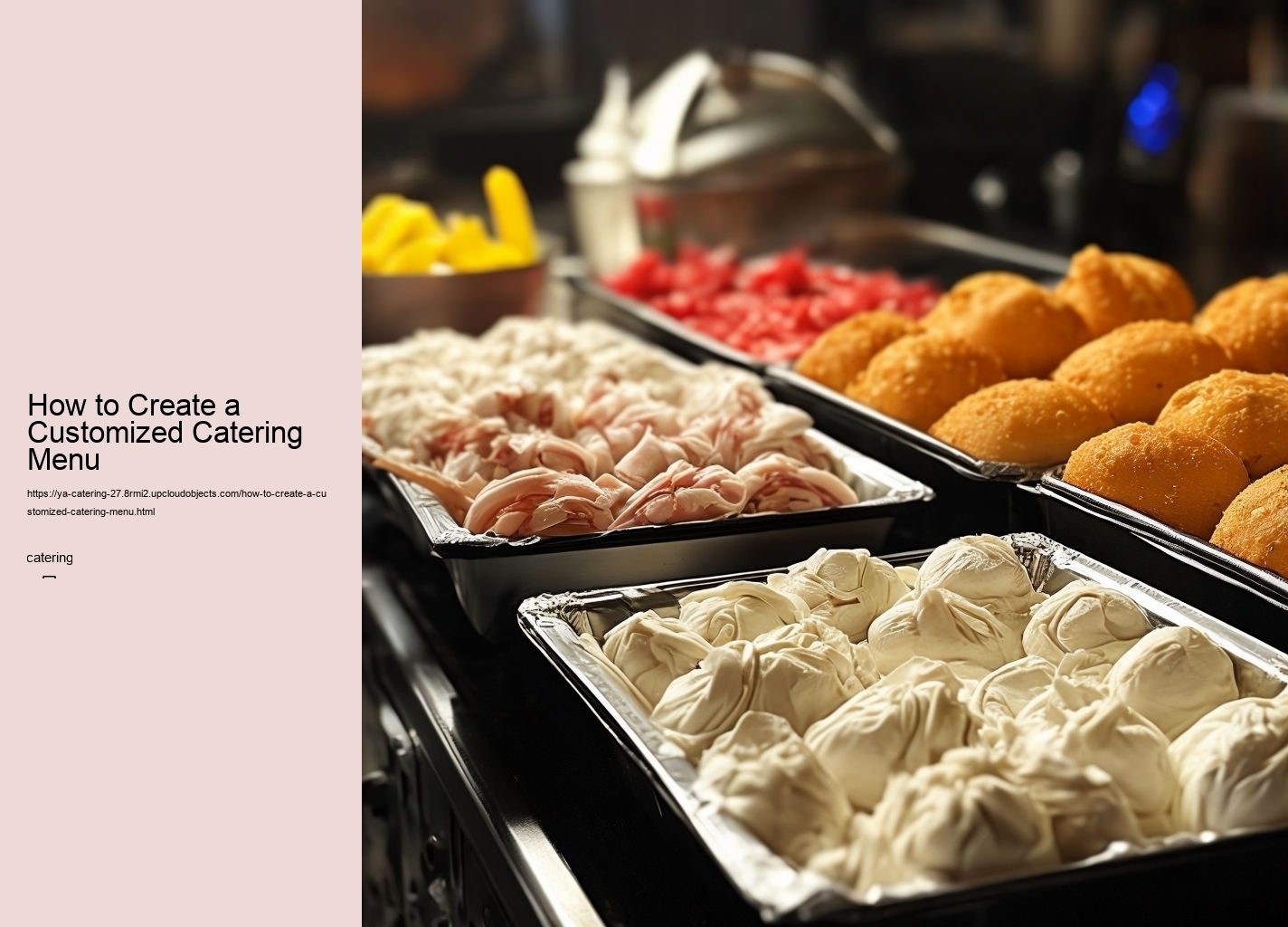 How to Create a Customized Catering Menu